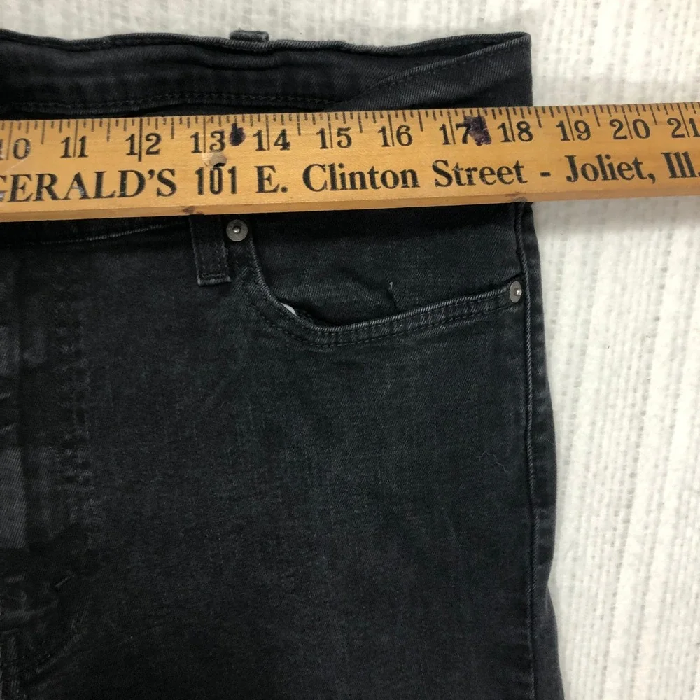 Levis 511 Slim Fit Jeans Mens W40 L34 Black Denim‎ Pants 04511-1907